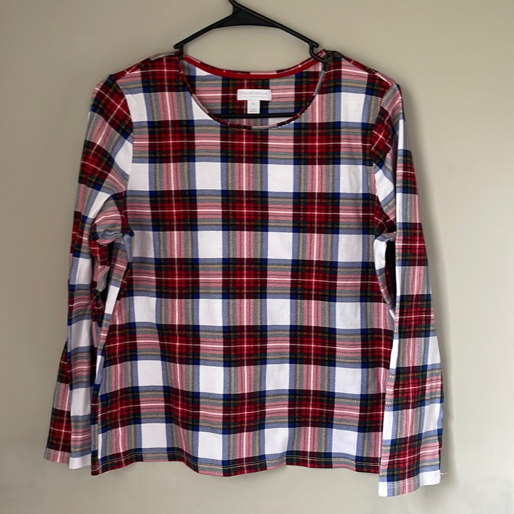 Charter club Plaid Top